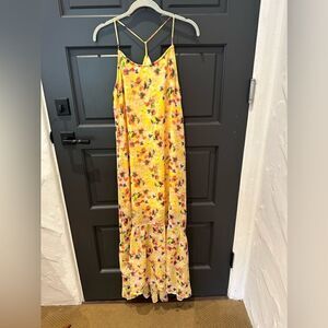 Yellow floral maxi dress